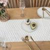 Table Runner Valentine Day Romantic 3D Heart Design Table Runner Simulated Rabbit Fur Valentine Day Decoration