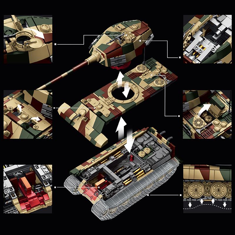 1:28 Tank byggklossar monteringsset, militär serie byggklossmodell, lämplig för att ge bort, samla och dekorera