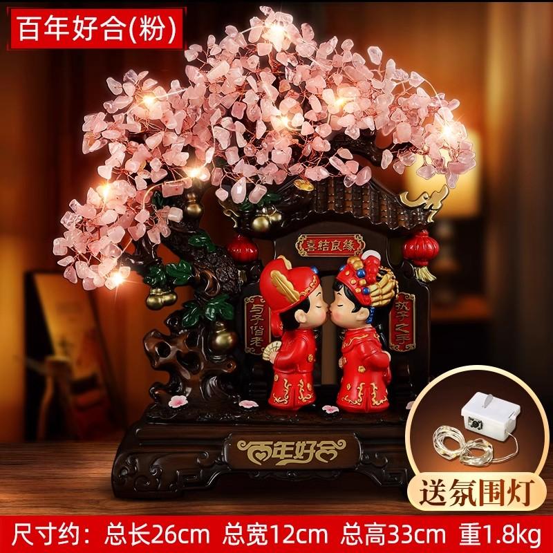 Home Decoration Accessories Wedding Gift Feng Shui Ornaments Wealth Tree Valentine's Day Gift Resin Crafts