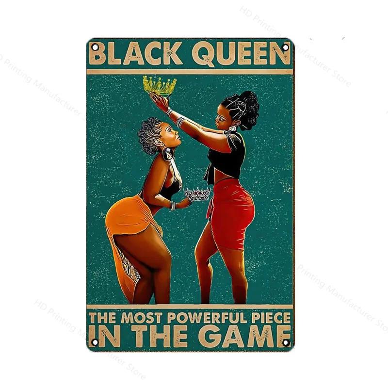 Black Cat Women Metal Sign Vintage 30 *20cm Tin Plaque Coffee Yoga Bedroom Club Decoration Home Vintage Art Plate Wall Poster