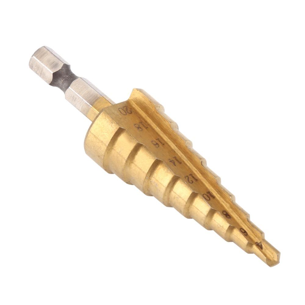 Hex Shank Step Drill Bit High Speed Steel Power Tools Durable Cone Bits  Metal