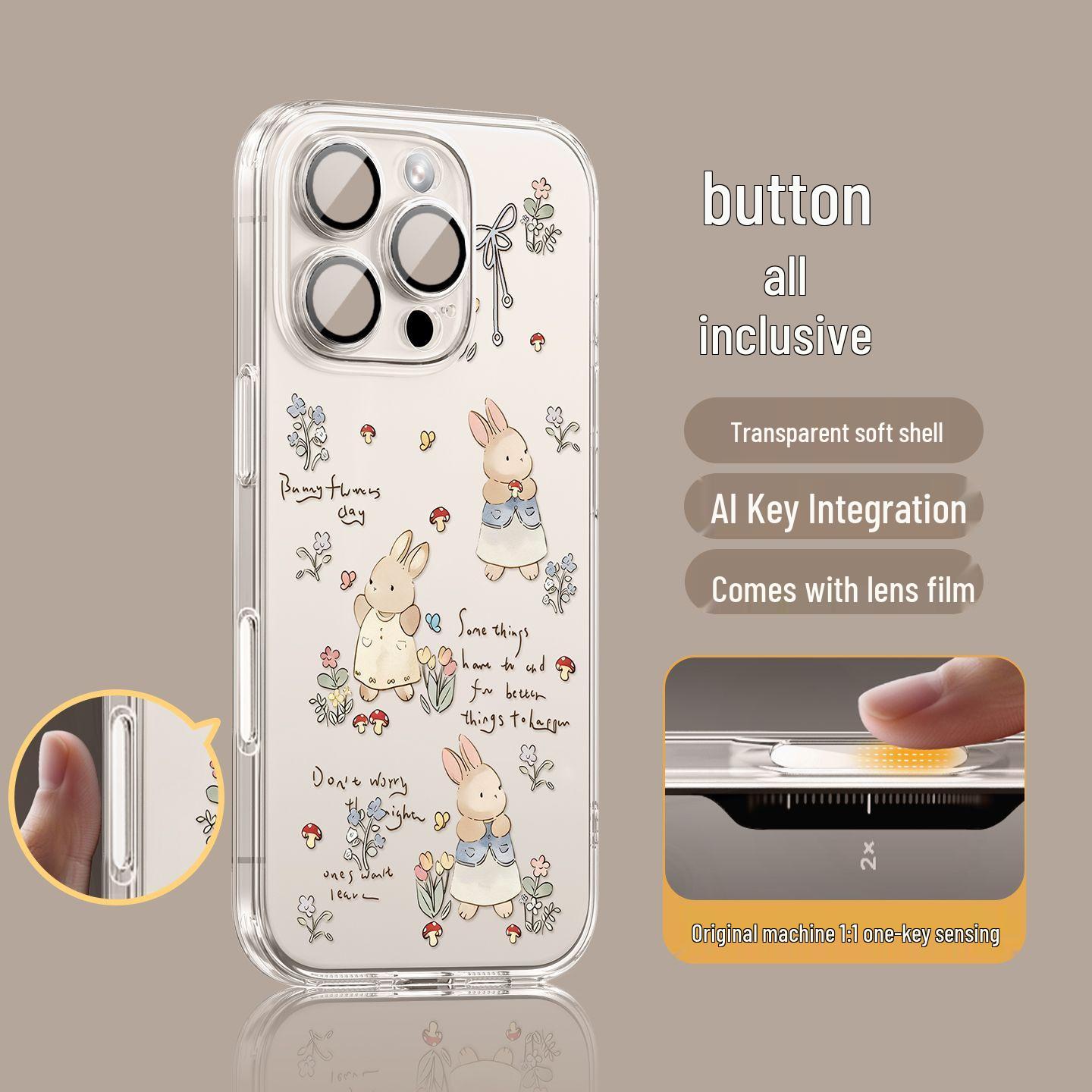 Compatible iPhone 17 Pro Max Case with Lens Film and All-Inclusive Buttons for iPhone 16 Pro 16 Pro Max