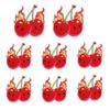 10pcs /Set Fruit Cherry Embroidered Patches Diy Hats Jackets Sew Patch Badges Iron On Patches For Clothing Accessories Applique 