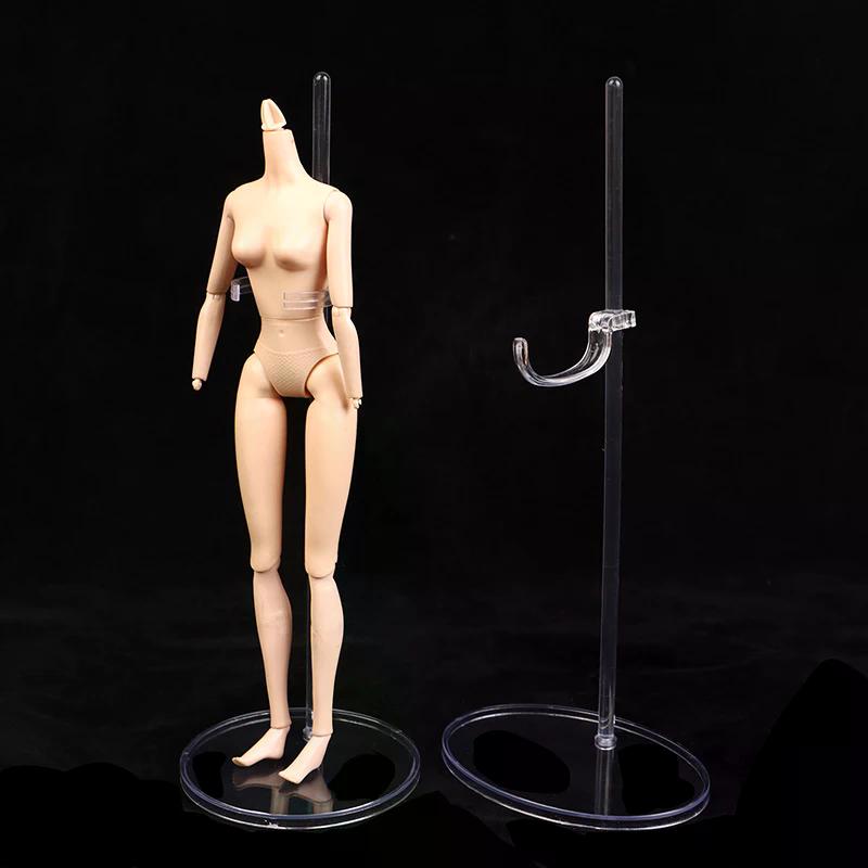 30cm 1/6 Acrylic Doll Stands Transparent Figure Display Waist Foot Support Rack Bracket For Doll Toys Show High