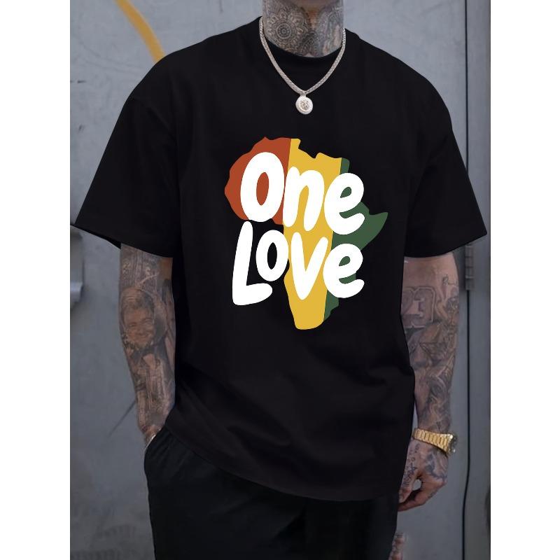 

European size Summer Short Sleeve Pattern Print T-Shirt Versatile Men s Wear Short Sleeve Casual Fashionable Tops 4XL чорний