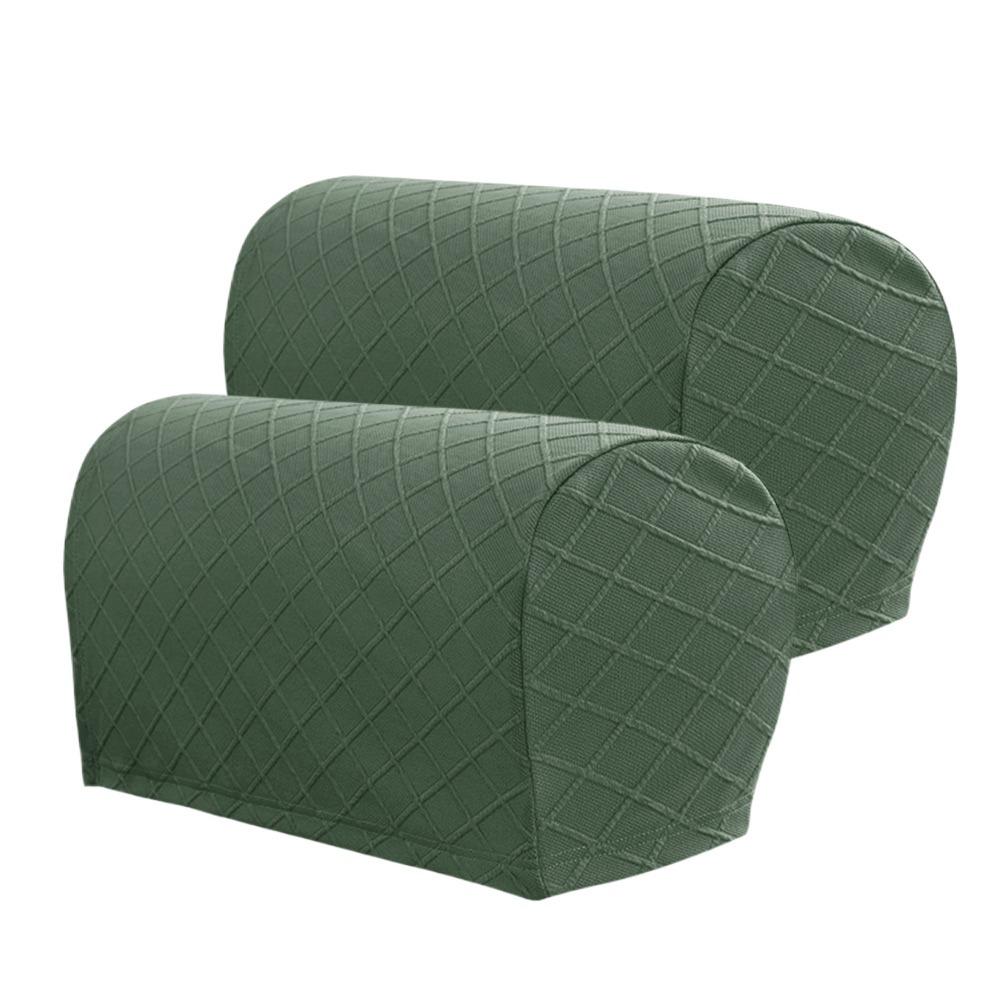 2PCS Home & Living Stretch Rhombus Armrest Covers Furniture Removable Sofa Cover Solid Stretchy Couch Arm Protector Sofa