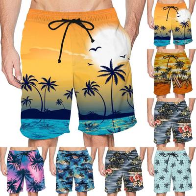 Men's Casual Fashion Shorts Men's Hawaiian Printed Loose Breathable Shorts