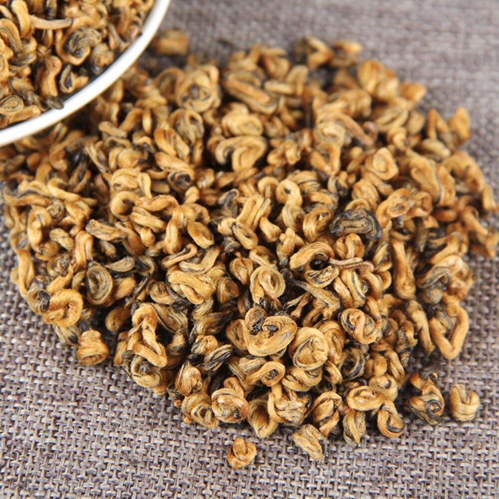 Yunnan Chinese Golden Spiral Black Tea  Dianhong Red Single Bud Black Tea 250g