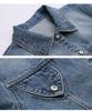 2025 Women's Retro Loose-Fit Denim Jacket with Turn-Down Collar, Long Sleeves
