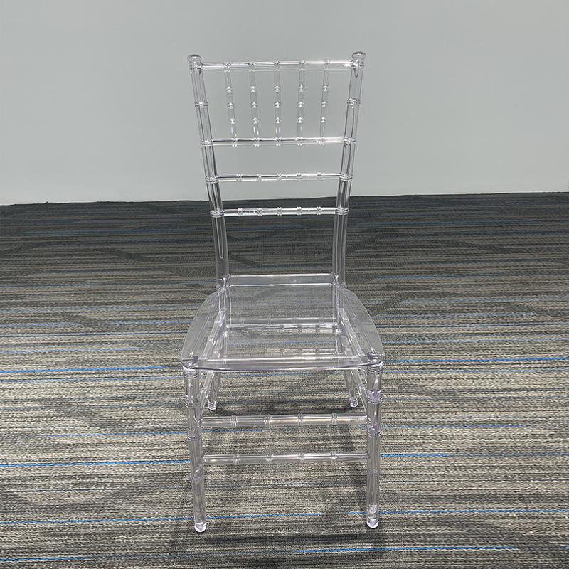 Transparent Acrylic Bamboo Resin Chair for Outdoor Wedding Ceremonies
