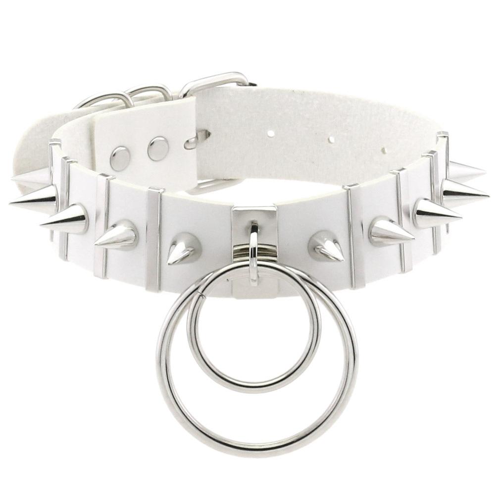 Big Spikes Choker Leather Collar  Metal Punk  Necklace  For Women Men Emo  Chocker Goth Jewelry Harajuku Accessories
