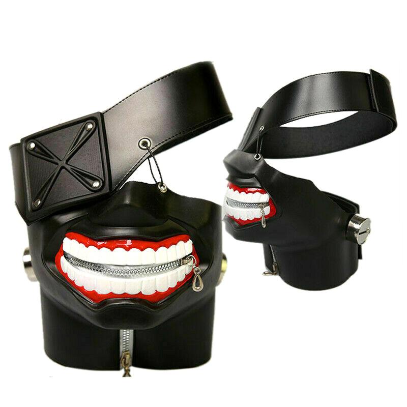 

Anime Kaneki Solid Black Masks Halloween Cosplay Props чёрный