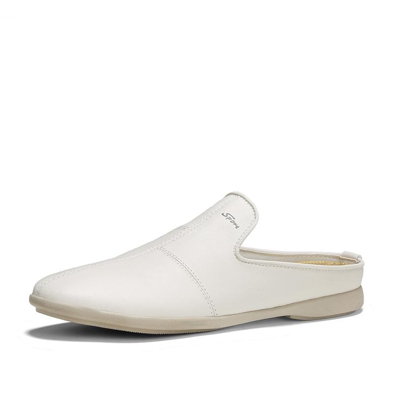 

Модные Горячие Продажи Мужские Полуботинки Новые Повседневные Кожаные Шлепанцы Модные Полулоферы Мужские Мюли Дышащие Мужские Полушлепанцы Ленивые Плоские Туфли 38 бежевый