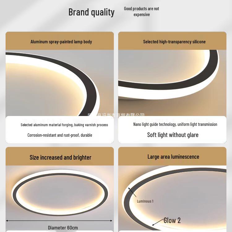 2025 Modern LED Ceiling Light with Remote Control - Minimalist Style for Master Bedroom & Living Room