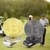 Goldmünzenmuster Golfball Zielmarkierer Magnetische Hutclips Ersatz-Golfballmarker-Kappen Clips mit Magnet