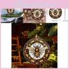 Charming Acrylic Bee Circle Pendant 2d Decorative Charm For Bags And Cars