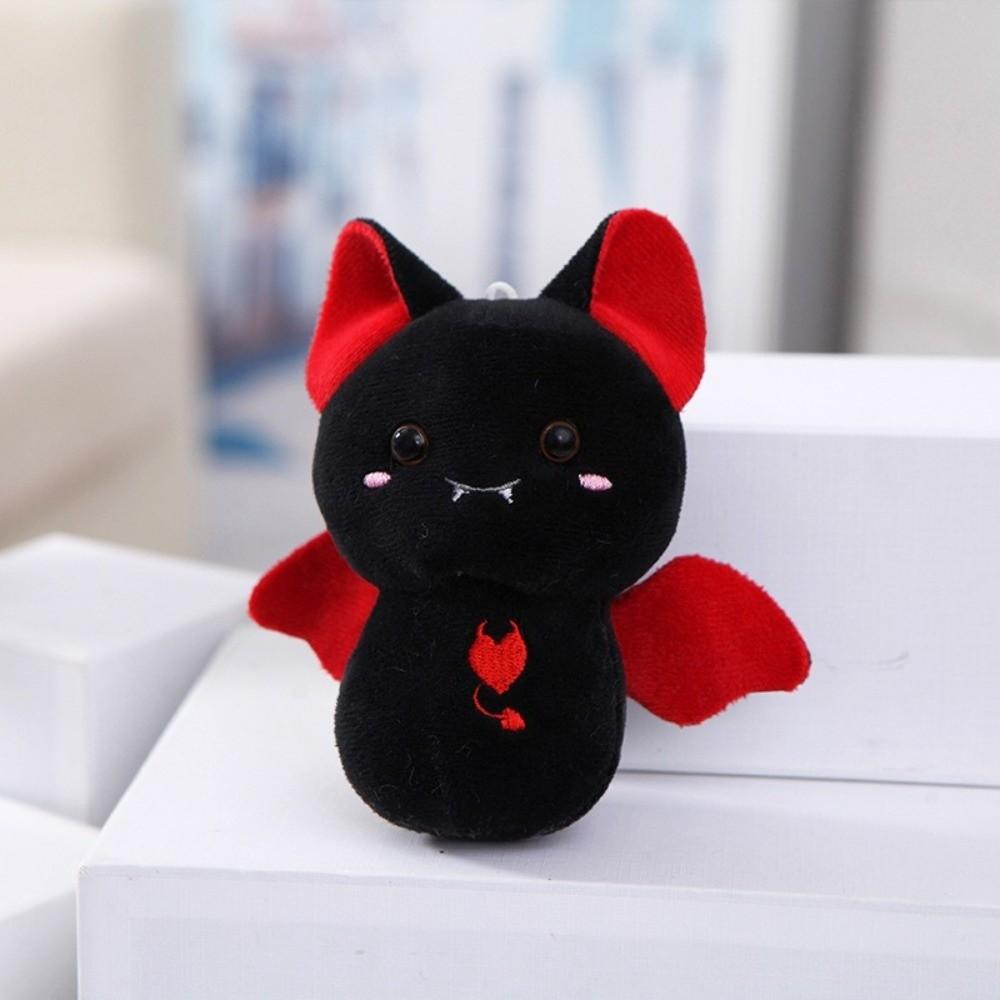 Durable Soft Halloween Bag Pendant PP Cotton Stuffed Toy Funny Bat Plush Keychain Commute