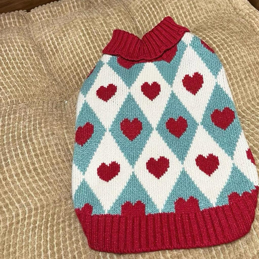 Dog Knitted Sweater Teddy Small Dog Cat Bigbear Pomeranian Schnauzer Yorkshire Pet Clothes Autumn/Winter