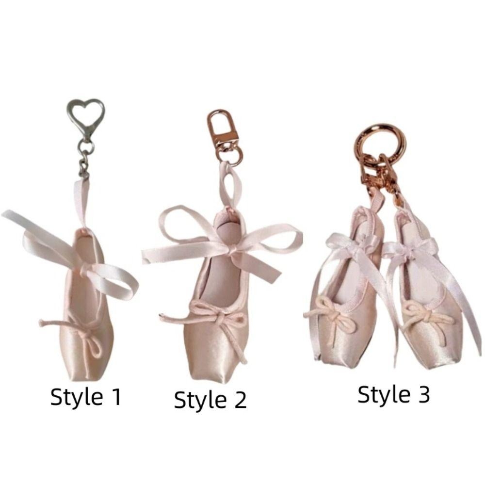 Phone Charm Mini Ballet Shoes Pendant Pink Color Ballet Shoes Key Holder Women and Girls