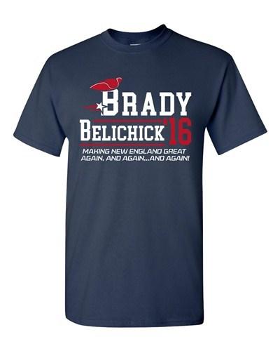 Brady Belichick Making New England Great Again 2016 Sports Adult DT T-Shirt Tee Unisex T-Shirt L