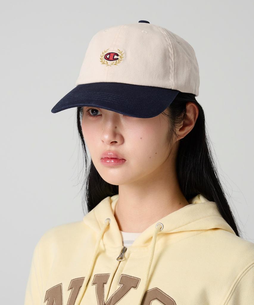 Champion C Logo Colorblock Ball Cap Ecru