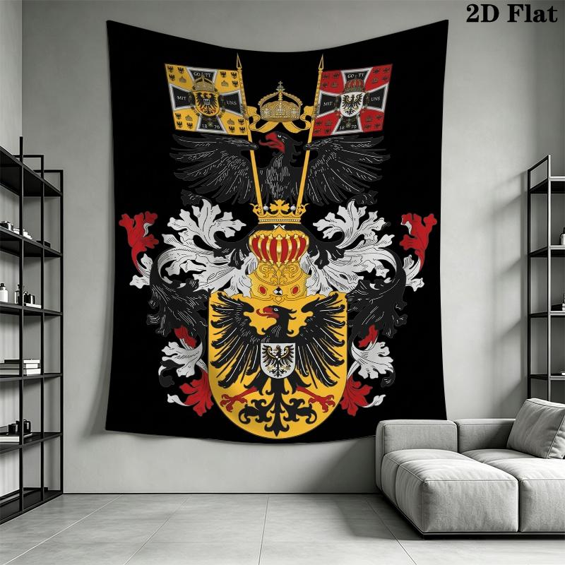 German Empire Wall Tapestry Aesthetic Wall Hanging Printed Fabric Blanket Decorative Tapestries for Bedroom Living Room Home Decor