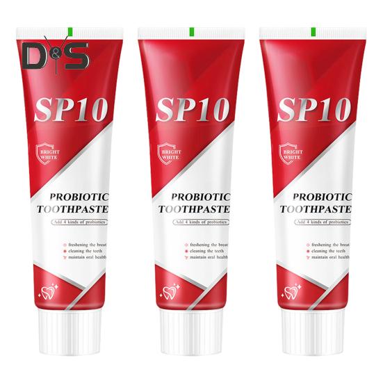 

1/2/3 шт 100 г пробиотическая зубная паста для мужчин и женщин, натуральное отбеливание зубов, глубокая очистка, удаление неприятного запаха изо рта, отбеливающая зубная паста 3pcs
