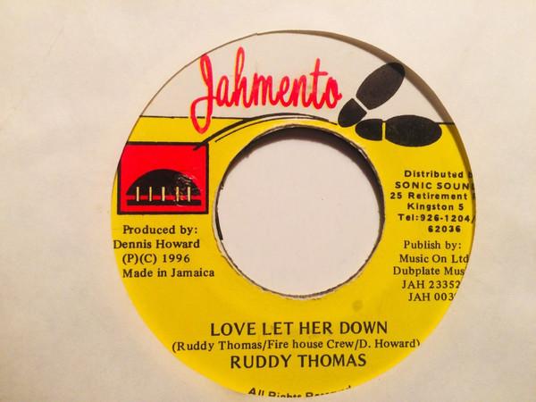 

7inch Record RUDDY THOMAS Love Let Her Down JAH0039 Jahmento Record 1996 Jamaica Reggae Ska Dub Used