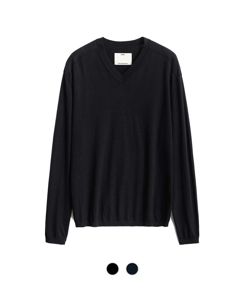 Poteoli Air Cotton V-Neck Knit - 2 Colors