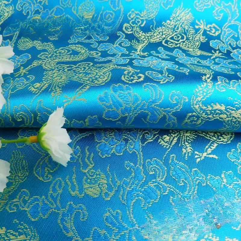 Wide 90cm Dragon Pattern Series of Brocade Fabric for Ancient Hanfu Cosplay Kimono Tang Suit Cheongsam and Silk Brocade Clothing