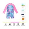 Infant Baby Girl Swimsuit Long Sleeve One-piece Swimwear Mermaid Fish Scales Printed Toddler Girl Bathing Suit Beach Rash Guard