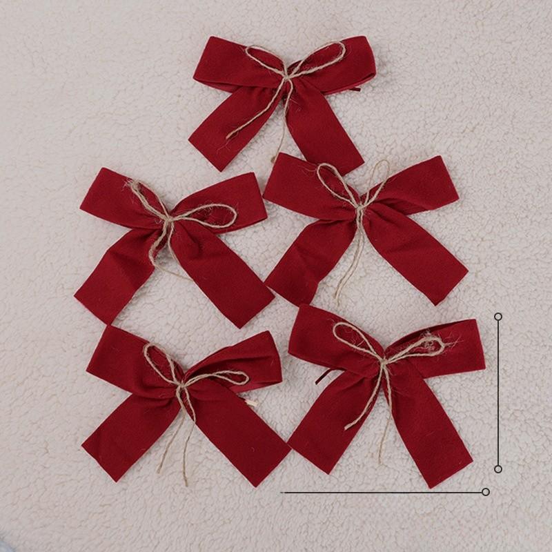 Christmas Decor Set With Elegant Butterfly Bows For Holiday Tree Celebration