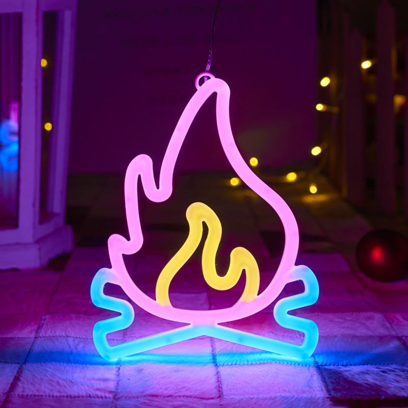 Double-Sided LED Neon Light for Romantic Room Decor