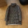 Winter Stand-up Collar Medium and Long Pressed Glue Single-breasted White Duck Down Warm Down Jacket Women's Jacket