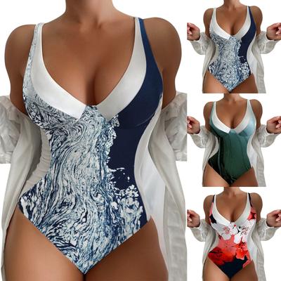 Costumi da Bagno Tankini Taglie Forti da Donna Per Ragazze Donna Scollo a V Stampa Floreale Costume da Bagno Bikini