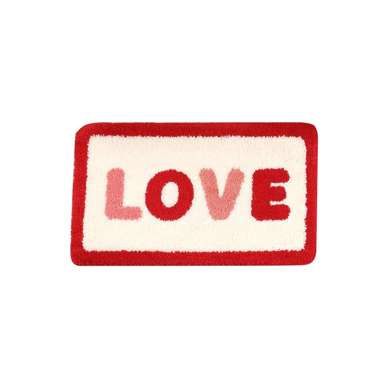 

Коврик для пола ко Дню святого Валентина, впитывающий коврик для ног в ванную комнату, простой в уходе дверной коврик One Size