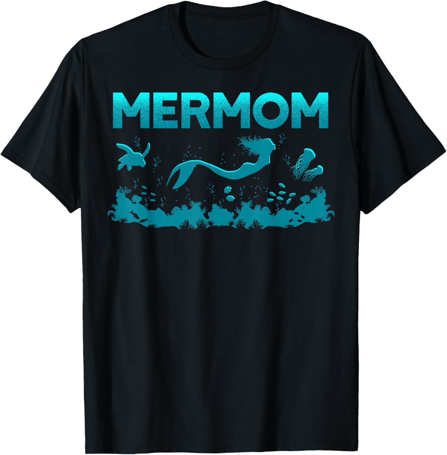 Mermom Shirt Women Funny Mom Mermaid Shirt S разноцветный