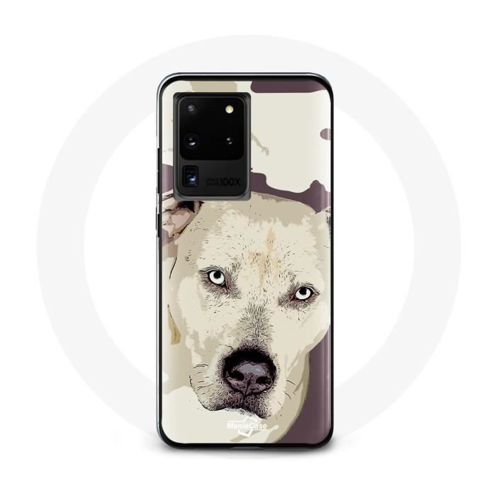 Case - Samsung - Galaxy S20 Ultra - Hard - Pitbull Dog - White
