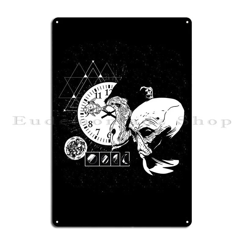 Alien Monkey Metal Plaque Poster Retro Wall Plaque Club Bar Printed Rusty Tin Sign Poster 20x30cm(7.8x11.8inch)
