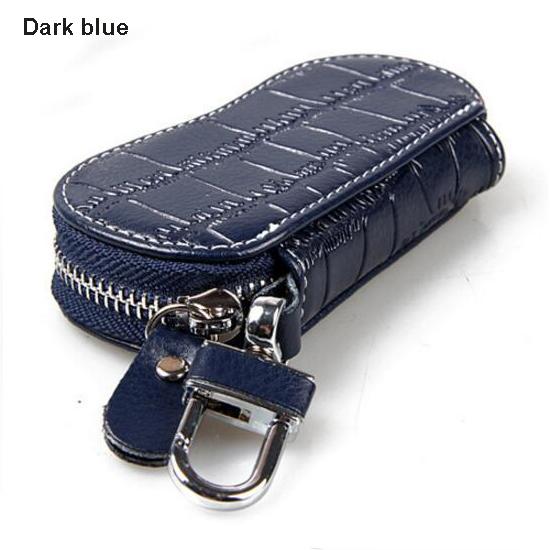 Genuine Leather Zipper Premium Crocodile Embossed Car Key Bag Mens Business Business Car Remote Package