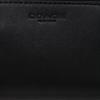 Coach Card Case 12 Logo Embossed Zipper Closure Calfskin Wallet Unisex Wallets Black CD795G-BLK
