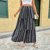 Women's Summer Geometric Print Skirt Elastic Ethnic Style Patchwork Skirt
