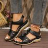Fashion Fashion Summer Women's Sandals Women New Flower Wedge Platform Orthopedic Shoes Retro Casual Comfort Peeping Toes Zapatos Mujer