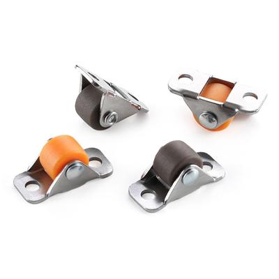 Adhesive Rotation Pulley Universal Wheel Tray Caster Straight Wheel Base Roller Furniture Casters