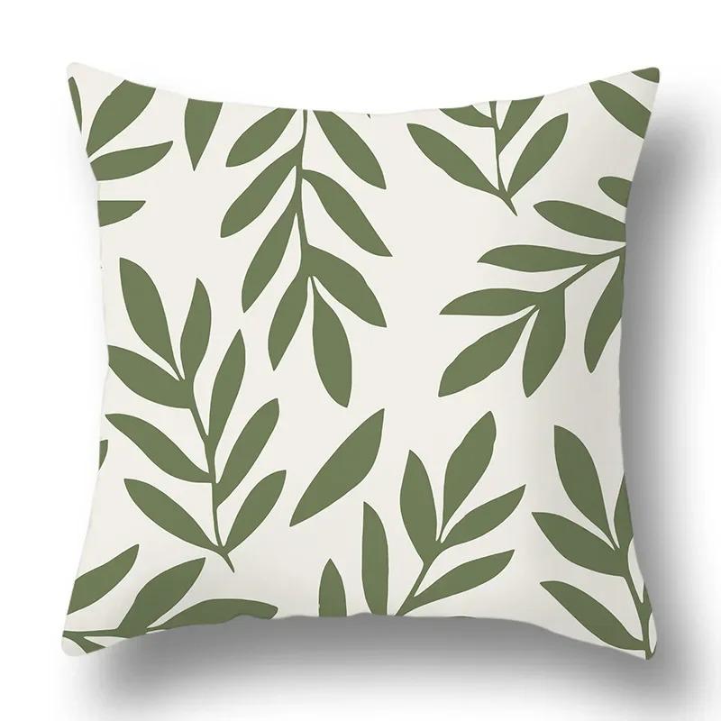 Green Plant Sofa Cushion Comfort Pillow Office Pillowcase Living Room Home Decorative Printed Pillowcase
