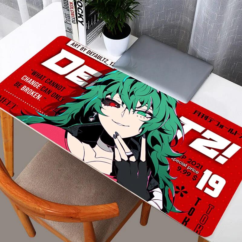 Gaming Mouse Pad Large Desk Mat Antislip Rubber Stitched Edges Tattooed Anime Girls Collage Art Print Extended Office Mat