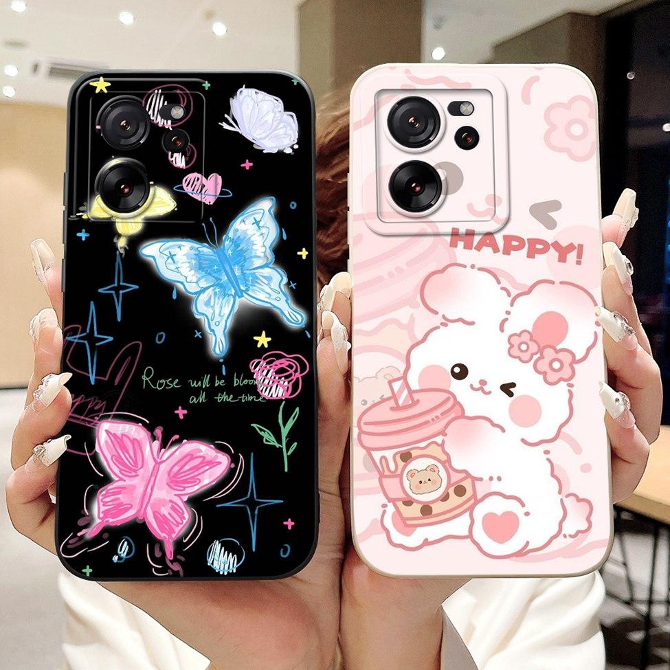 For Xiaomi 13T Pro Case 13T Silicone Cute Cartoon Cat Fashion Luxury Funny Shockproof Back Cover For Xiaomi 13T Phone Case Funda