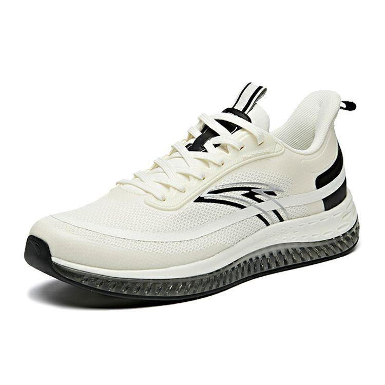 Anta Night Walker Comfortable Shock Absorbing Non-Slip Wear-Resistant Low-Top Running Shoes Women sneaker White Black 112015501-2