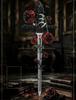 MOC Gothic Skeleton Hourglass Black Spine Sword Lost Rhyme Building Blocks Set Chord Special Dark Rose Toy Special Holiday Gifts