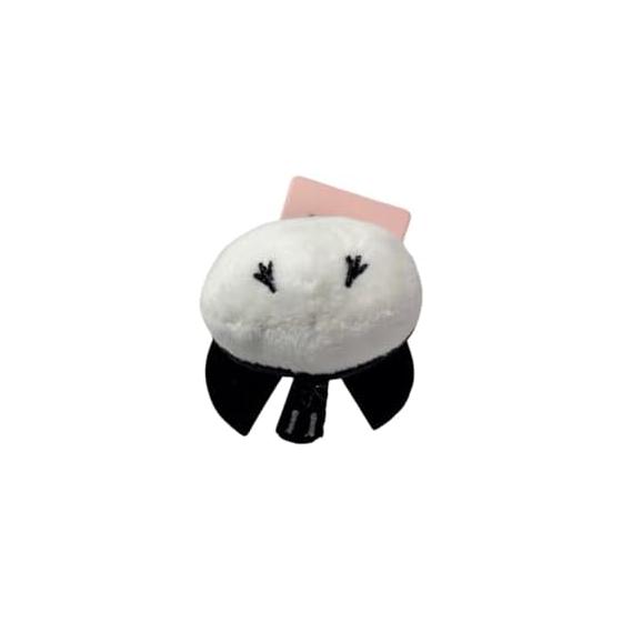 Fluffy Long-tailed Tit Mascot Keychain Plush Round 5cm Snow Fairy Character Mini Size Strap White Polyester Nylon Ball Chain